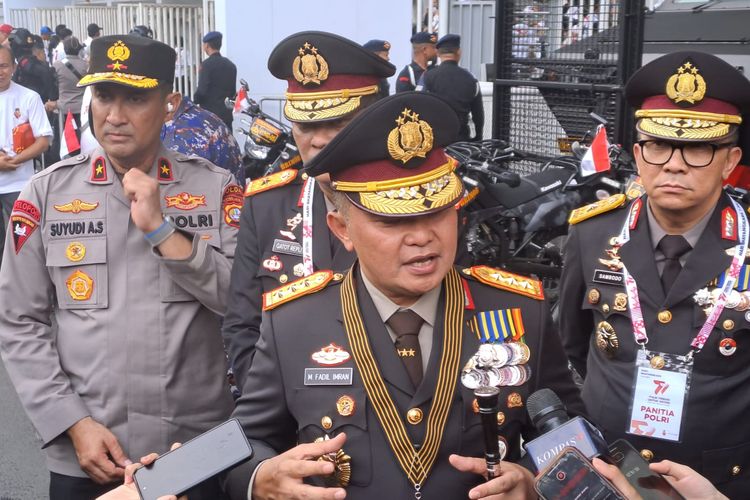 Kabaharkam Polri Komjen Fadil Imran saat ditemui di GBK, Senayan, Jakarta, Sabtu (1/7/2023). 