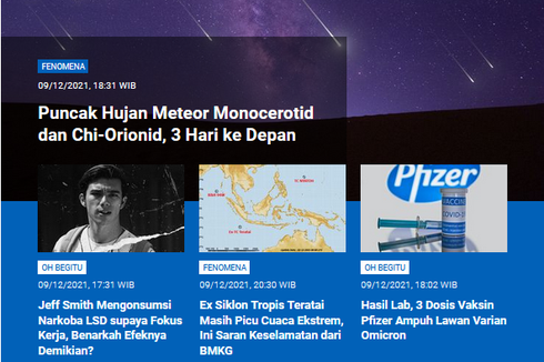 [POPULER SAINS] Ada 2 Puncak Hujan Meteor | Efek Narkoba LSD