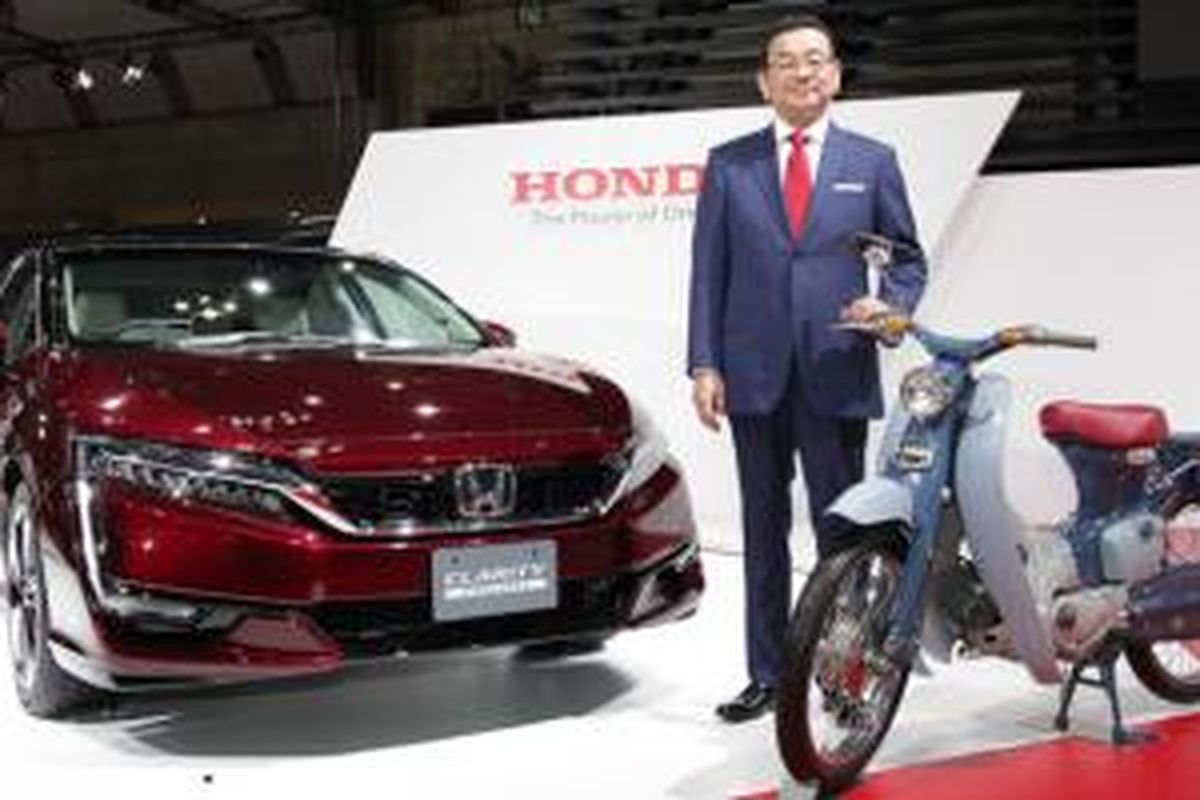 Takahiro Hachigo, CEO and President Honda Motor Co. Ltd di Tokyo Motor Show 2015.