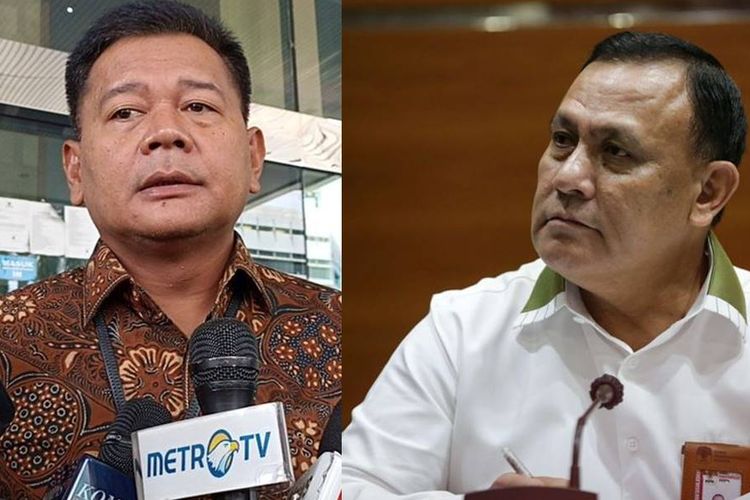 (kiri-kanan) Brigjen Endar Priantoro dan Ketua KPK Firli Bahuri.