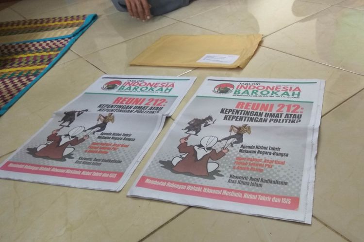 Tabloid Indonesia Barokah yang diterima Pimpinan Pondok Pesantren Daarul Huda, Kecamatan/Kabupaten Ciamis, Jawa Barat, Rabu (23/1/2019).