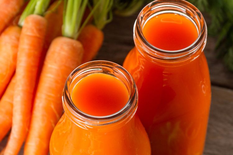 Ilustrasi jus wortel.