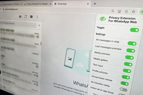 Cara Blur WhatsApp Web di Chrome dengan Privacy Extension for Whatsapp Web