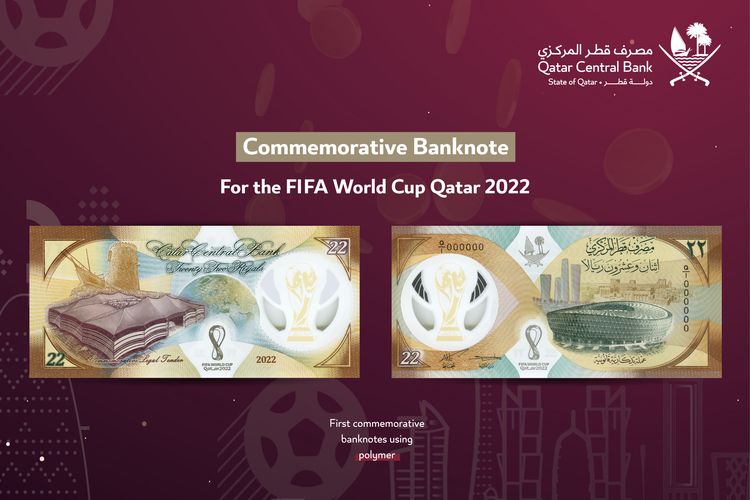 Gambar uang Qatar baru edisi Piala Dunia 2022