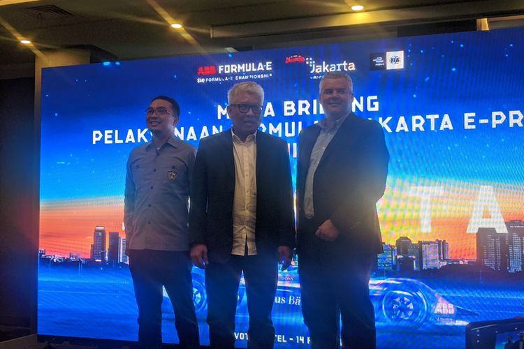 Media briefing Formula E di Hotel Novotel, Cikini, Menteng, Jakarta Pusat, Jumat (14/2/2020)