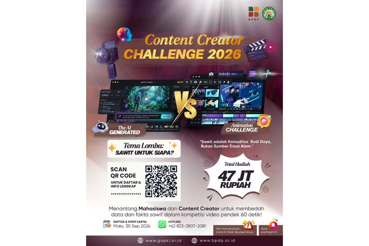 BPDP Sponsori Content Creator Challenge 2026 yang Diselenggarakan oleh GAPKI