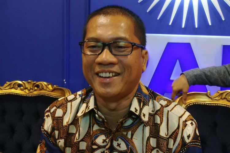 Sekretaris Fraksi PAN Yandri Susanto di Kompleks Parlemen, Senayan, Jakarta, Senin (22/1/2018).