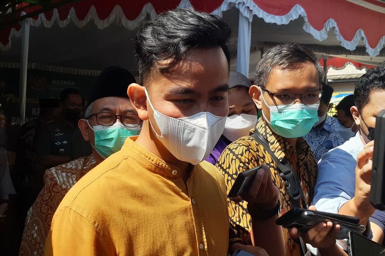 Wali Kota Solo, Gibran Rakabuming Raka di Kantor Baznas Solo, Jawa Tengah, Kamis (7/7/2022).