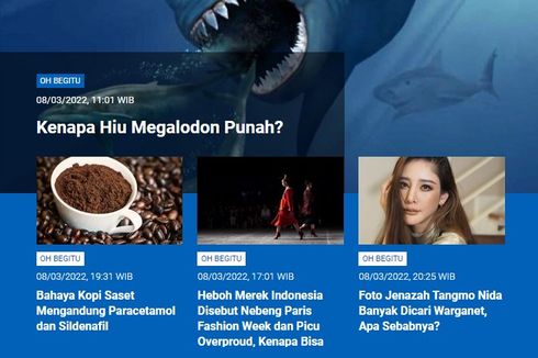 [POPULER SAINS] Kenapa Hiu Megalodon Punah? | Bahaya Kopi Paracetamol dan Sildenafil | Merek Indonesia Nebeng Paris Fashion Week