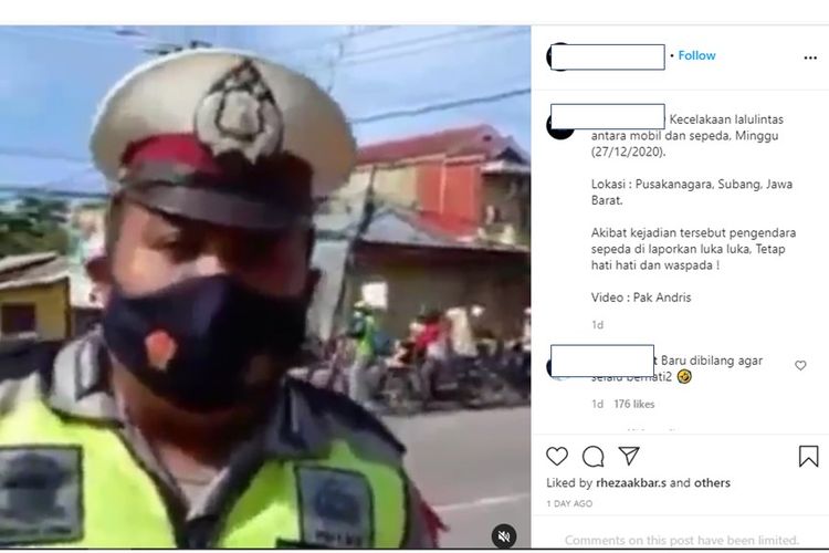 Viral Video Kecelakaan Terjadi Saat Polisi Imbau Pengendara Hati-hati di Jalan