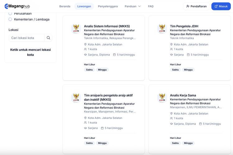 Lowongan Magang Kementerian PANRB 2026 Dibuka, Dapat Uang Saku Setara UMR Jakarta