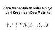 Cara Menentukan Nilai a,b,c,d dari Kesamaan Dua Matriks