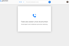 Cara Cek Nomor Tak Dikenal di Getcontact via Browser 