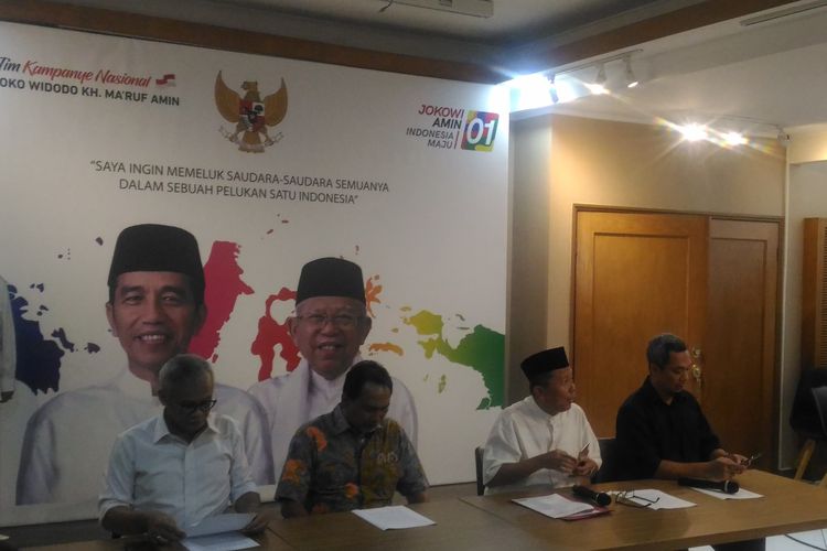 TKN menggelar konferensi pera di Rumah Cemara, Menteng, Jakarta Pusat, Kamis (23/5/2019). 