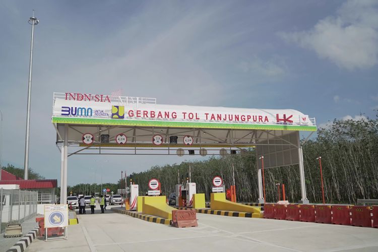 Ilustrasi Gerbang Tol Tanjungpura di Ruas Tol Binjai-Langsa, Tol Trans Sumatera