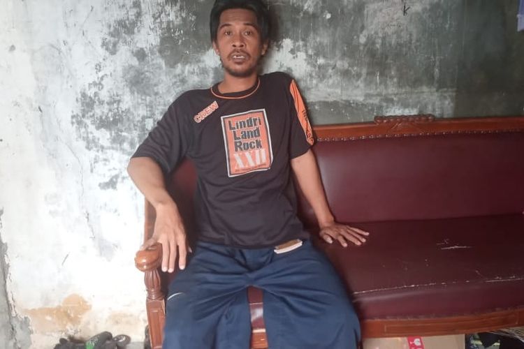 Arif Romadhon di rumahnya yang kini tinggal di Kalibata Rt.3 Rw.11, Bantarjati, Bogor Utara, Selasa (24/3/2025).