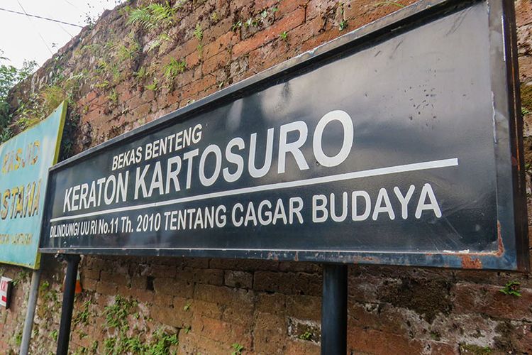 Situs Keraton Kartasura di Sukoharjo, Jawa Tengah.