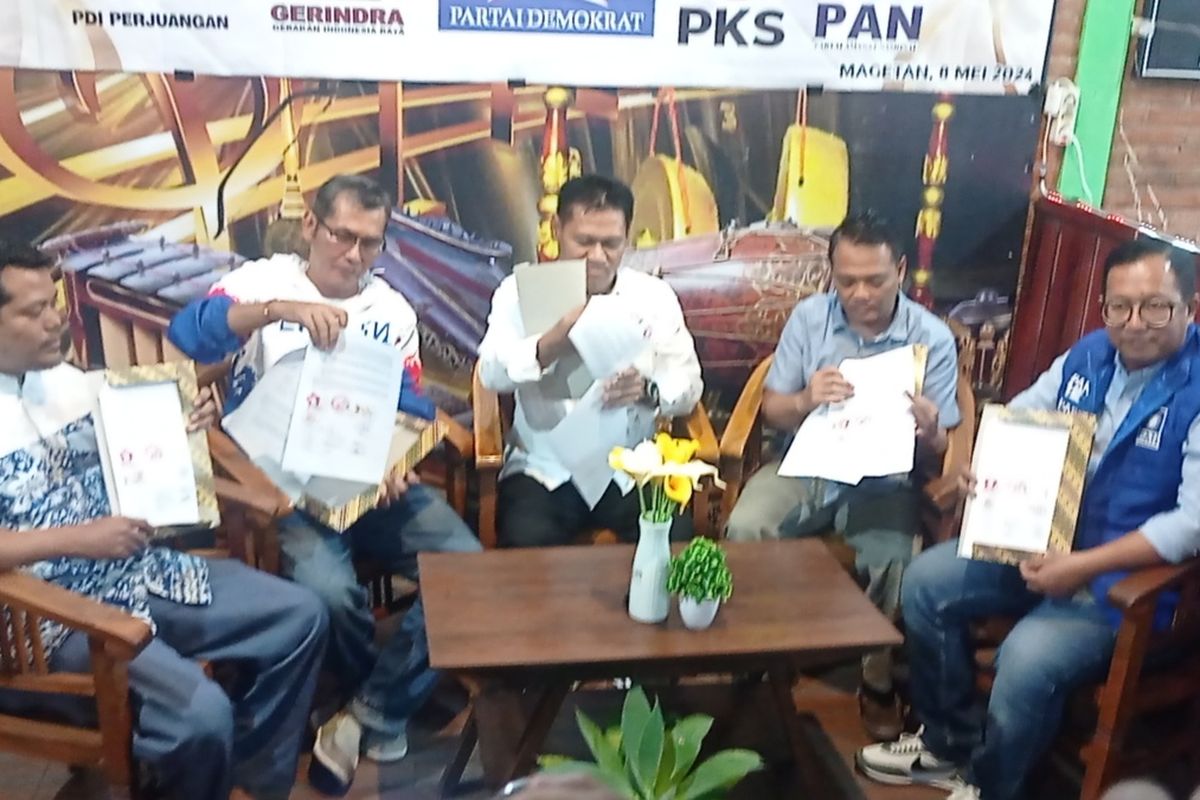 Lima partai di Kabupaten Magetan nyatakan berkoalisi untuk Pilkada Magetan 2024 mendatang. Partai Demokrasi Indonesia Perjuangan , Partai Gerindra, Partai Demokrat, PAN, dan PKS di Kabupaten Mageta agar bisa mengusung balon Bupati dan Wakli Bupati Magetan dalam Pilkada 2024 mendatang.