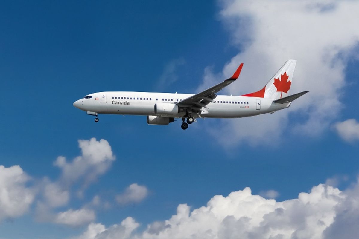 Ilustrasi pesawat penumpang Kanada.