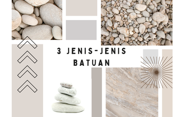 Ilustrasi tiga jenis batuan