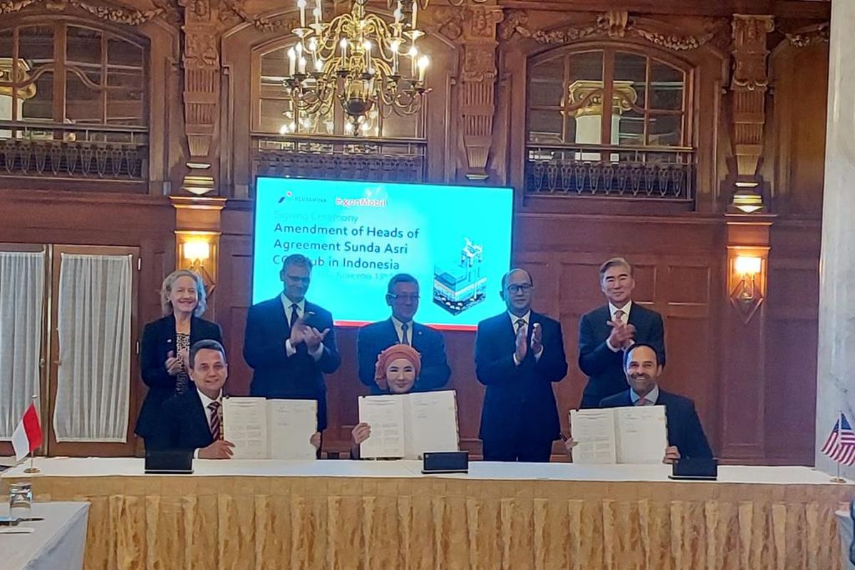 Pertamina-ExxonMobil melanjutkan kerja sama dengan ExxonMobil terkait pengembangan Carbon Capture Storage Hub di Laut Jawa.