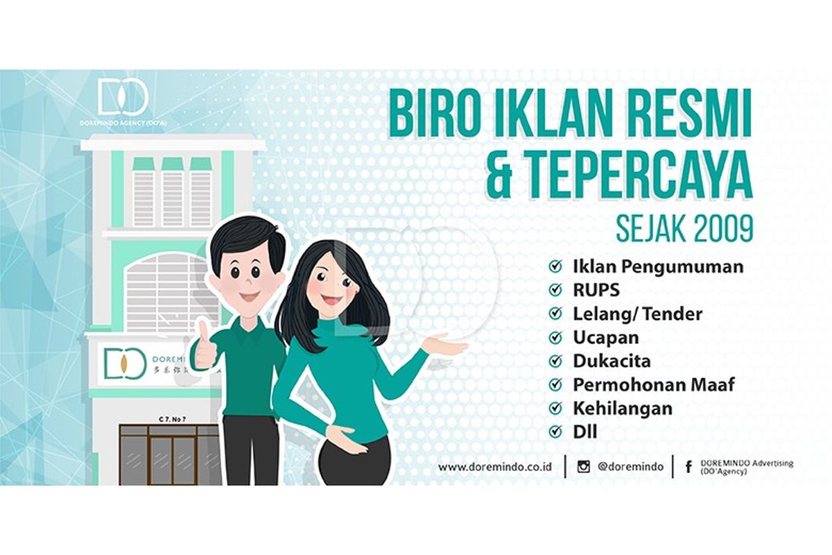 Doremindo layani pemasangan berbagai jenis iklan pengumuman (Dok. Doremindo)