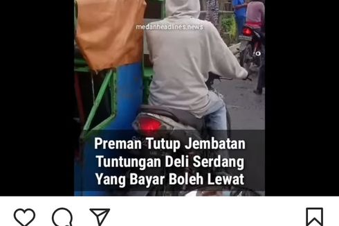 Preman Tutup Jembatan, yang Bayar Boleh Lewat, jika Tak Mau Beri Uang Dipaksa Putar Balik