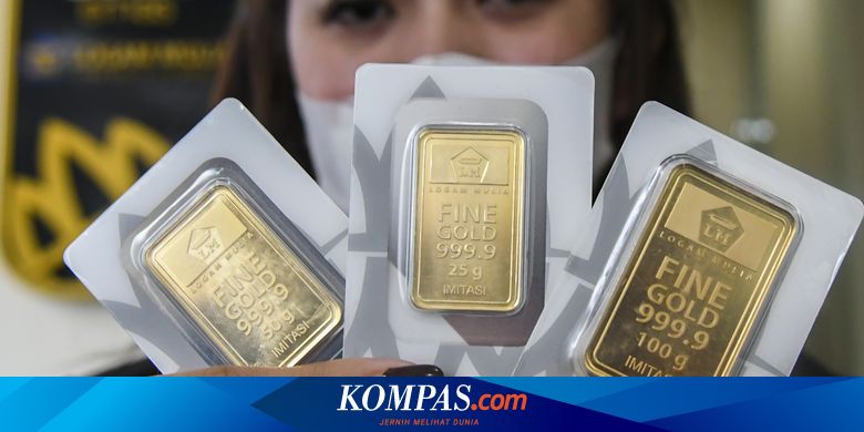 Di akhir pekan, harga emas Antam turun Rp 1.000 per gram