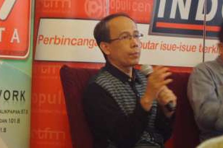 Antropolog Sosial/Direktorat Pendidikan BAPPENAS)?, Amich Alhumami dalam sebuah diskusi di bilangan Menteng, Jakarta, Sabtu (13/8/2016)