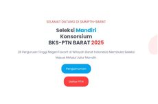 SMMPTN-Barat 2025 Dibuka, Daftar Klik smmptnbarat.id