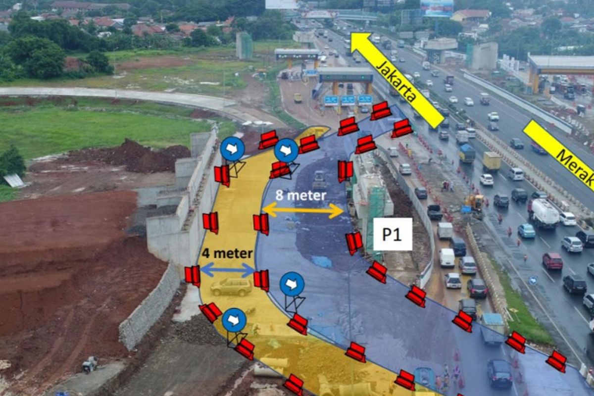 Pengalihan lalu lintas di Tol Jakarta-Tangerang