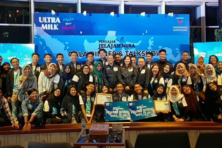 Gala Dinner Ultra Milk Pengajar Jelajah Nusa 2019 di Jakarta, Jumat (5/7/2019).