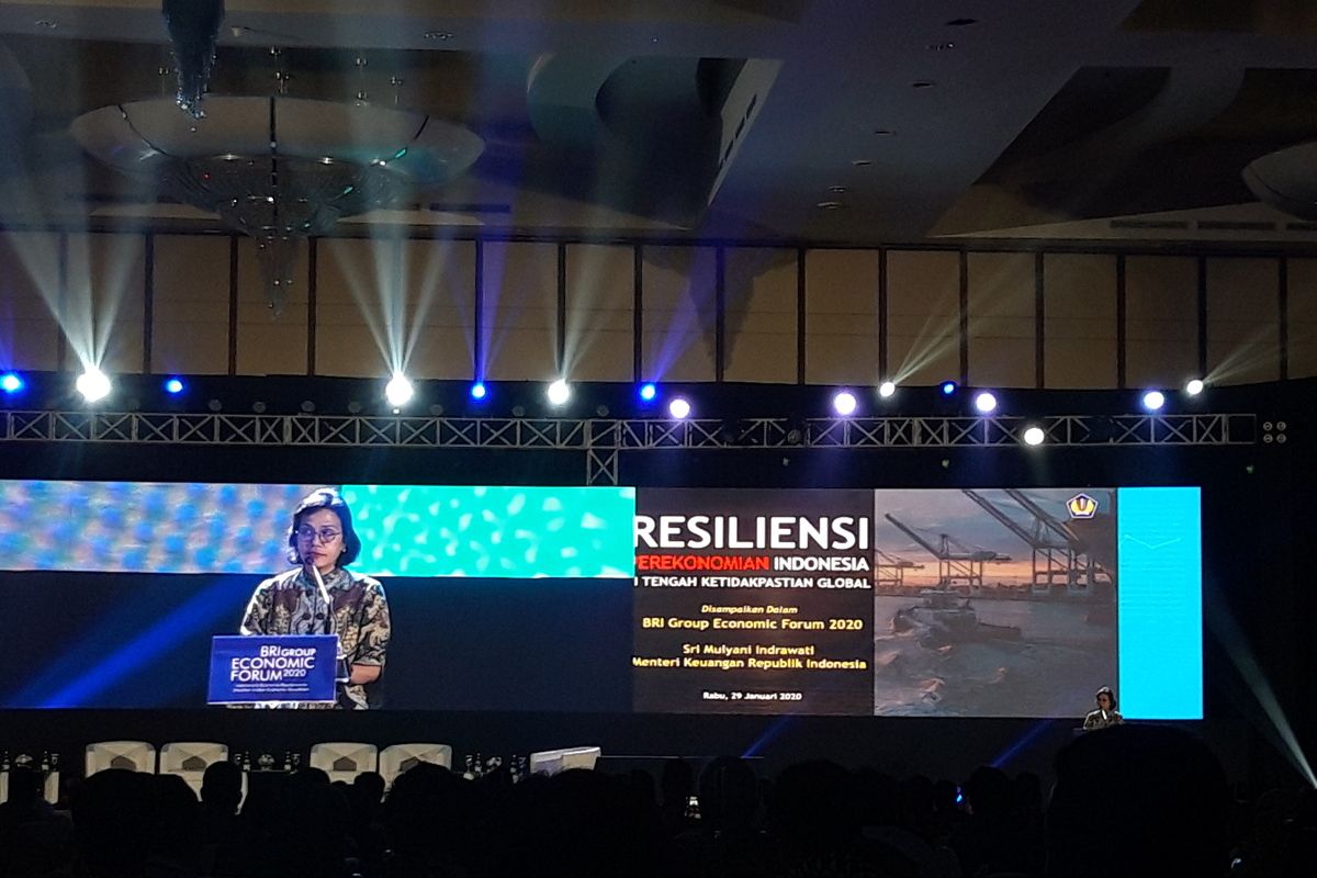 Menteri Keuangan Sri Mulyani Indrawati di Jakarta, Rabu (29/1/2020).