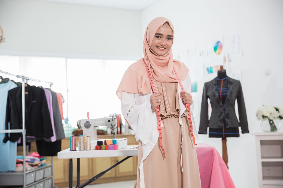 Ilustrasi bisnis baju muslim.