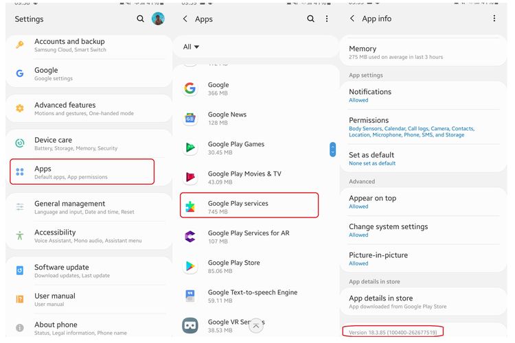 Langkah-langkah mengetahui versi Google Play Store