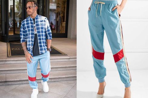 Intip Gaya Pebalap F1 Lewis Hamilton dengan Track Pants Perempuan