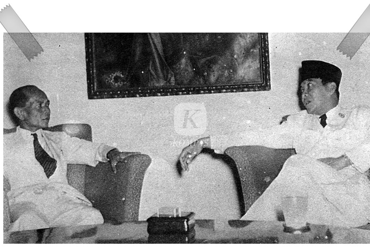 Suwiryo menghadap Presiden Soekarno di Istana Merdeka, 5 Juni 1950.