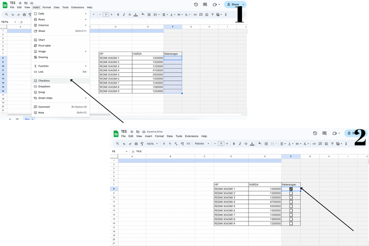 Cara Membuat Menu Daftar Periksa di Google Sheets untuk Menandai Tugas yang Sudah Selesai