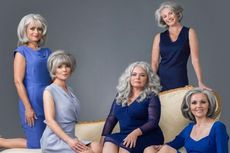 Para Wanita Ini Kampanyekan Tampil Cantik dengan Rambut Beruban