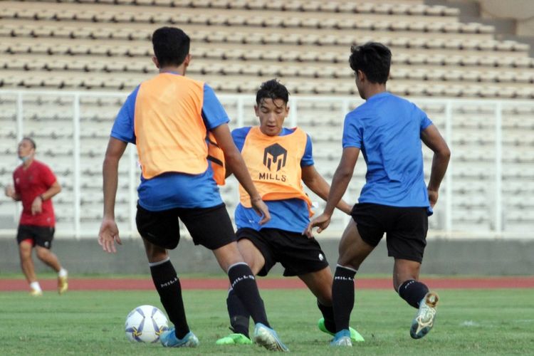 Pemain keturunan Indonesia, Jack Brown, bergabung dalam training center (TC) timnas U19 Indonesia, 20 Agustus 2020, di Stadion Madya, Jakarta.