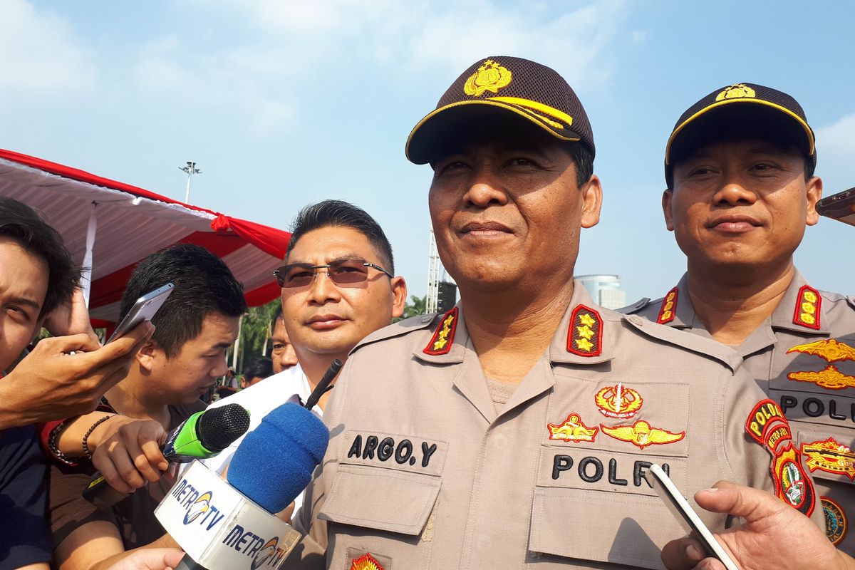 Kabid Humas Polda Metro Jaya Kombes Argo Yuwono di Silang Monas, Jakarta Pusat, Kamis (13/6/2019). 