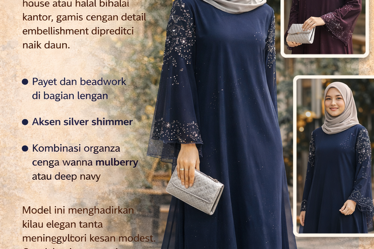 Gamis Embellished: Sentuhan Glamor untuk Hari Raya.