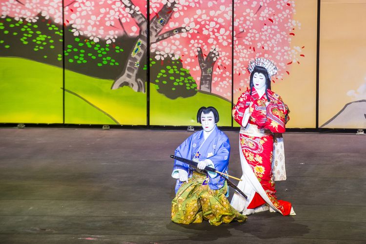 Penampilan Kabuki tradisional Jepang di Las Vegas