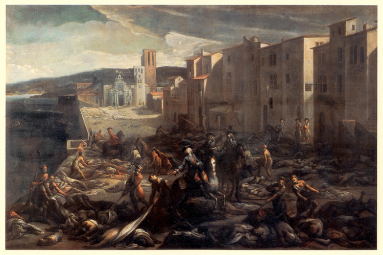 Adegan dari wabah 1720 di La Tourette (Marseille) oleh pelukis Prancis kelahiran Catalan Michel Serre