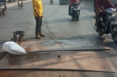 Jalan Amblas di Depan Balai Latihan Kerja Ciracas Sudah Diperbaiki