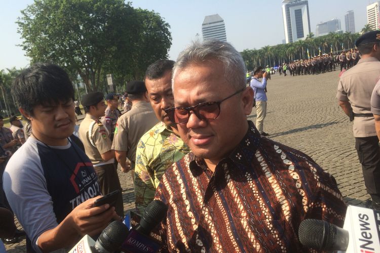 Ketua Komisi Pemilihan Umum (KPU) RI Arief Budiman di Lapangan Silang Monas, Jakarta Pusat, Senin (18/9/2019).
