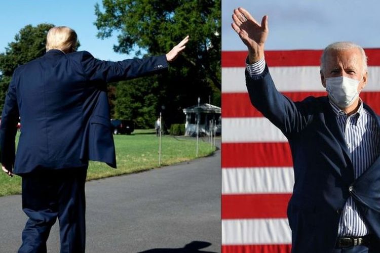 Presiden Amerika Serikat Donald Trump (kiri) dan presiden terpilih Joe Biden (kanan).