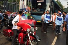 Harley Davidson Meriahkan Kedatangan Rombongan Agus-Sylvi ke Penetapan Cagub-Cawagub