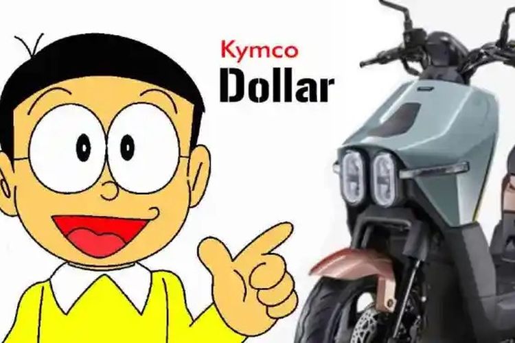 Kymco Dollar, motor yang dibilang mirip karakter Nobita di anime Doraemon