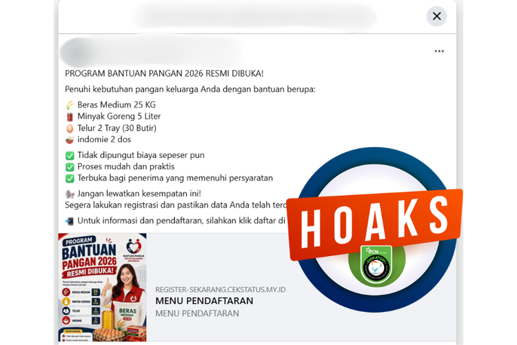 INFOGRAFIK: Hoaks Tautan untuk Dapat Bantuan Pangan, Ini Bantahannya